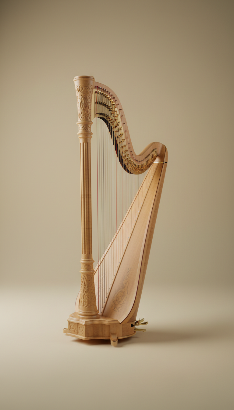 Solid Wood Concert Harp