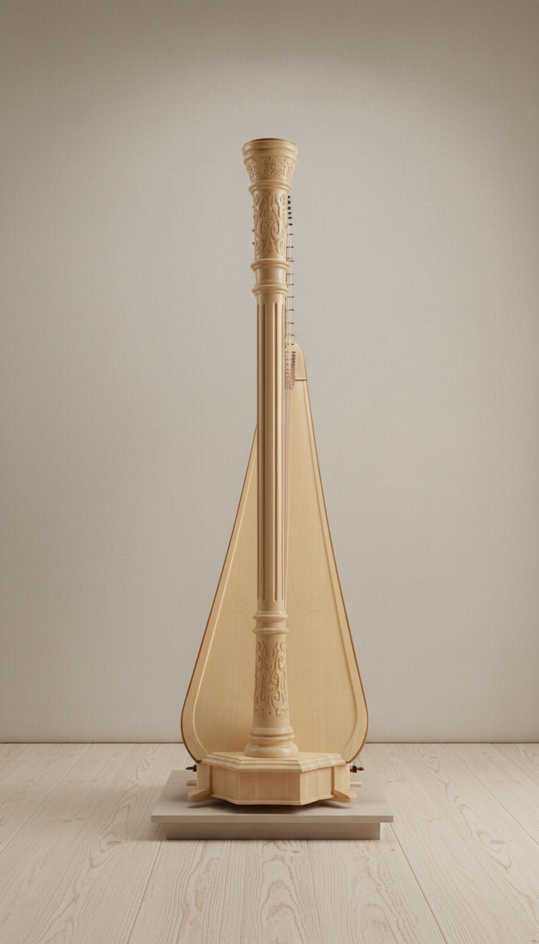 Concert grand maple harp